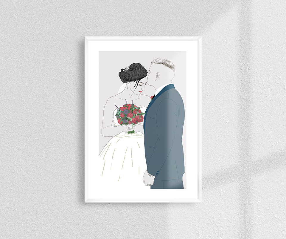 Wedding, print, 30x42 cm