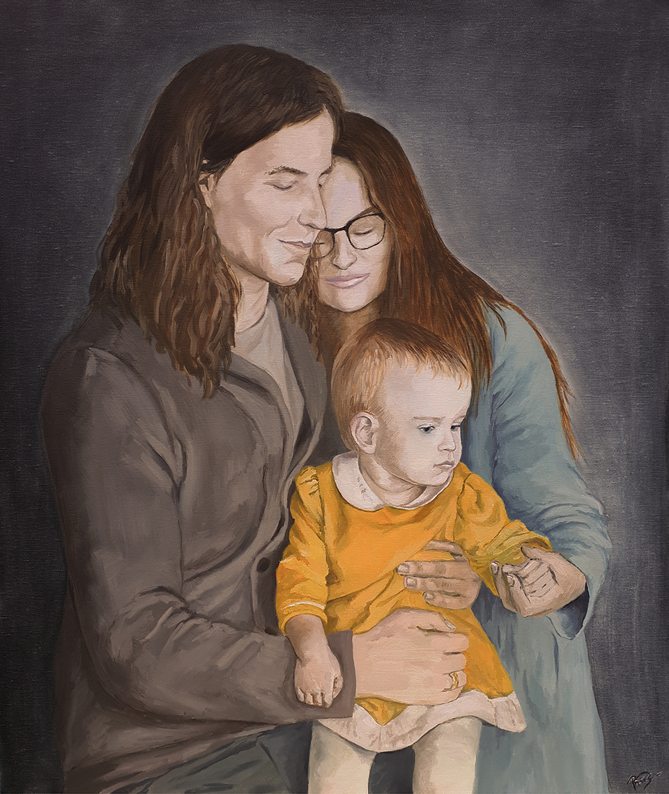 Family Portrait, oil on canvas, 60x70 cm, 2020